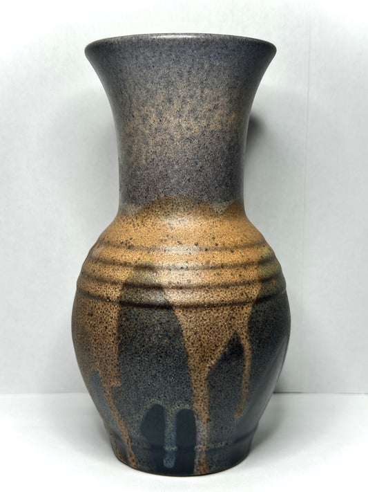 Vază ceramică vintage, glazură mată, anii ’70