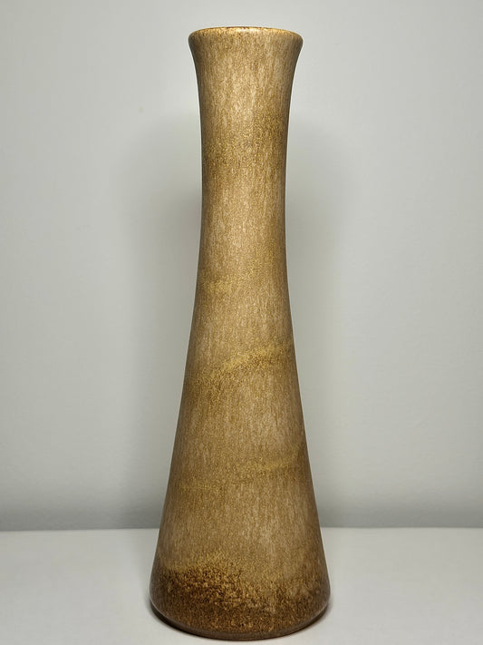 Vază ceramică vintage, siluetă înaltă, glazură naturală