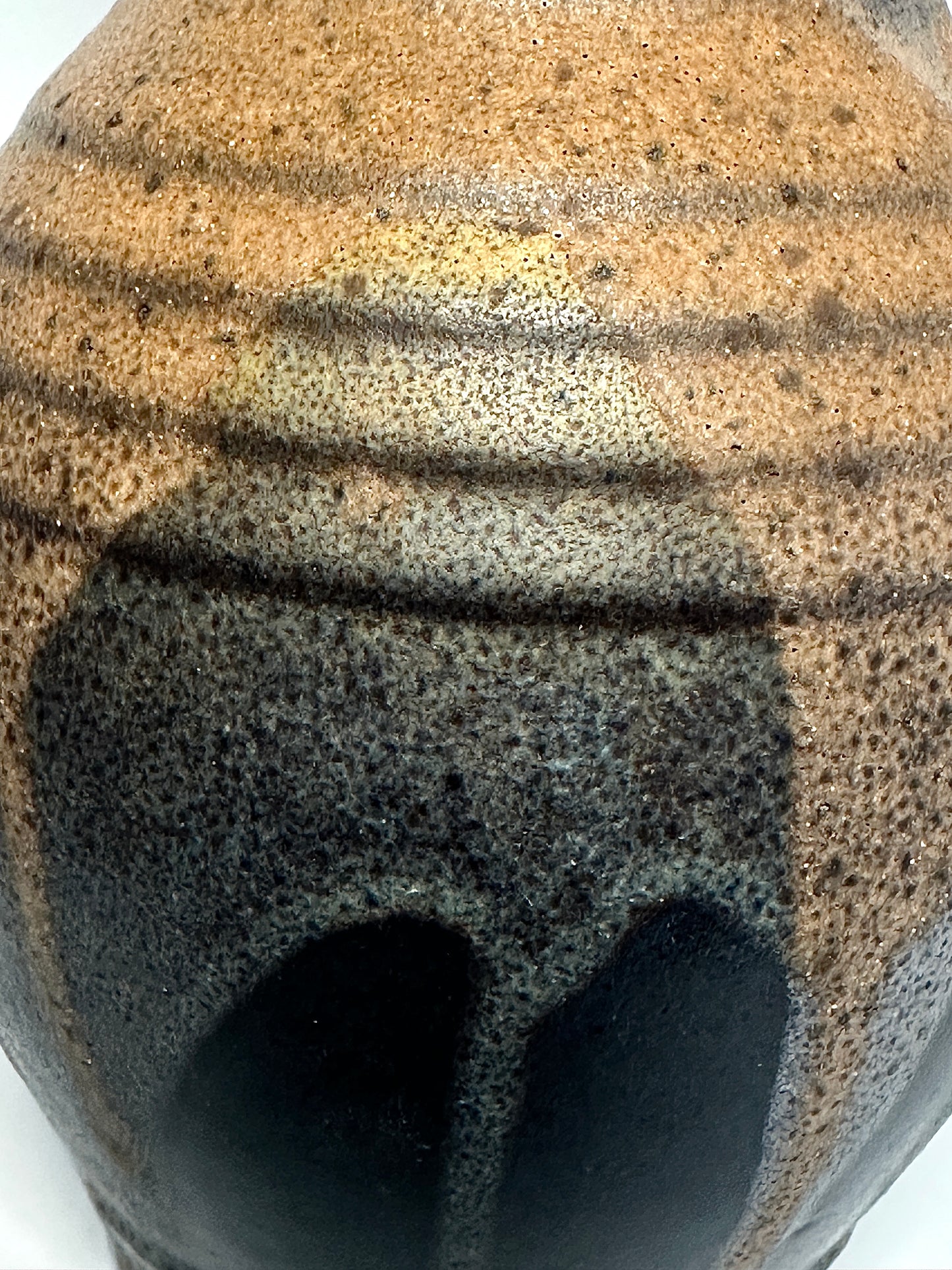 Vază ceramică vintage, glazură mată, anii ’70